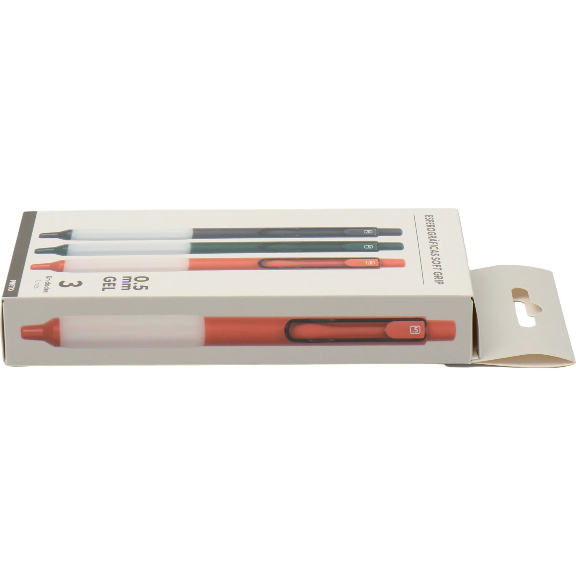 Esferográfica Gel Com Grip Soft 0.5 Preto Office 3 Unidades - Image 3